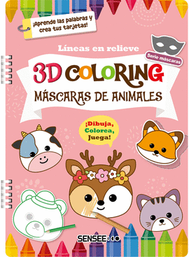 3D COLORING MASCARAS DE ANIMALES